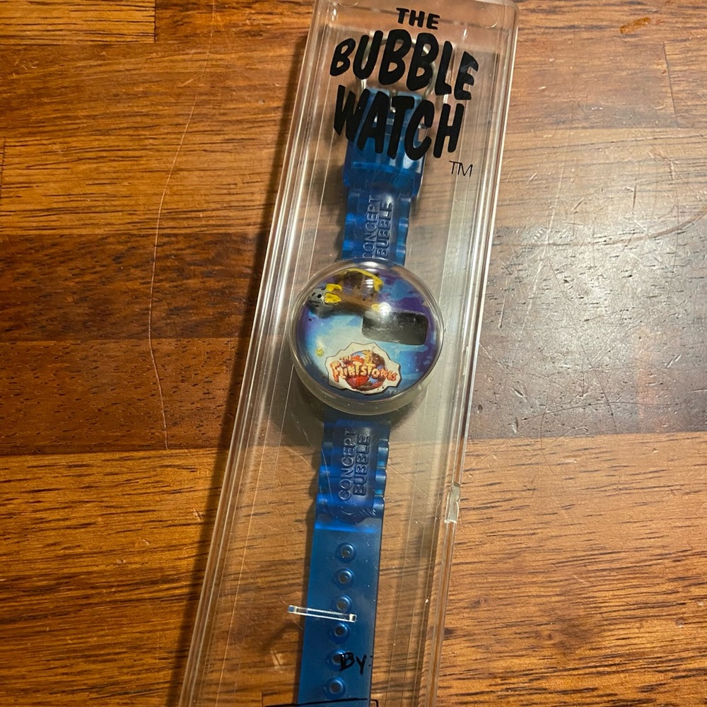 Vintage The Bubble Watch San Ban Flintstones